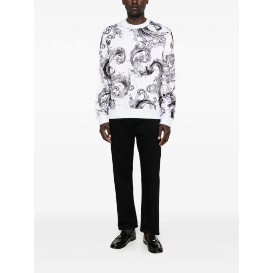 26SS 베르사체 스웨터 80GAI3R0 FS196 U22 WHITE BLACK - VERSACE