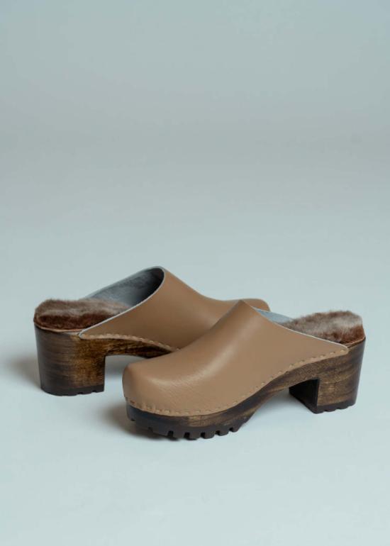  넘버 식스 뮬/슬리퍼 6번 리자 클로그 카키 - NO.6