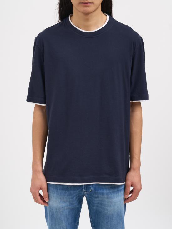 26SS PAOLO PECORA 반팔 티셔츠 NF0714169U611 Blue