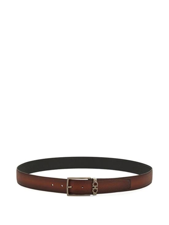 26SS 살바토레 페라가모 리버시블 어드저스터블 간치니 벨트 67A037 0790182 NEW COGNAC