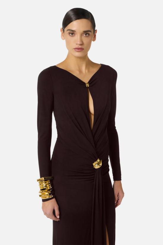 26SS 엘리자베타프랜치 롱 원피스 ABR1461E2WV9 Brown - ELISABETTA FRANCHI