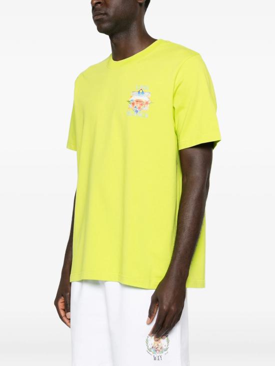 26SS 카사블랑카 반팔 티셔츠 MSS26JTS00117 FLOWER COURT ICON - CASABLANCA