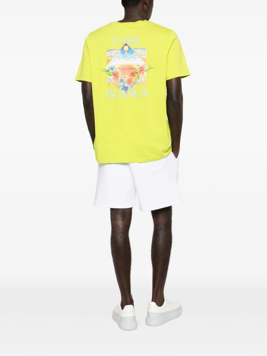 26SS 카사블랑카 반팔 티셔츠 MSS26JTS00117 FLOWER COURT ICON - CASABLANCA