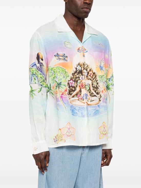 26SS 카사블랑카 긴팔 셔츠 MSS26SH00605 INNOCENCE - CASABLANCA