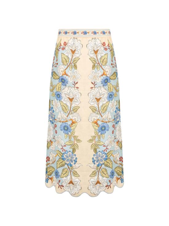 26SS 팜 리오 롱 스커트 350503 26046 GARDEN SCARF BLUE