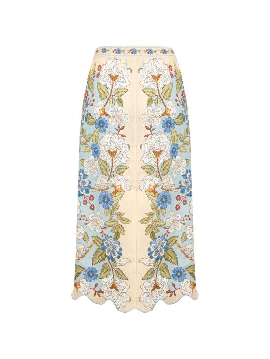 26SS 팜 리오 롱 스커트 350503 26046 GARDEN SCARF BLUE - FARM RIO