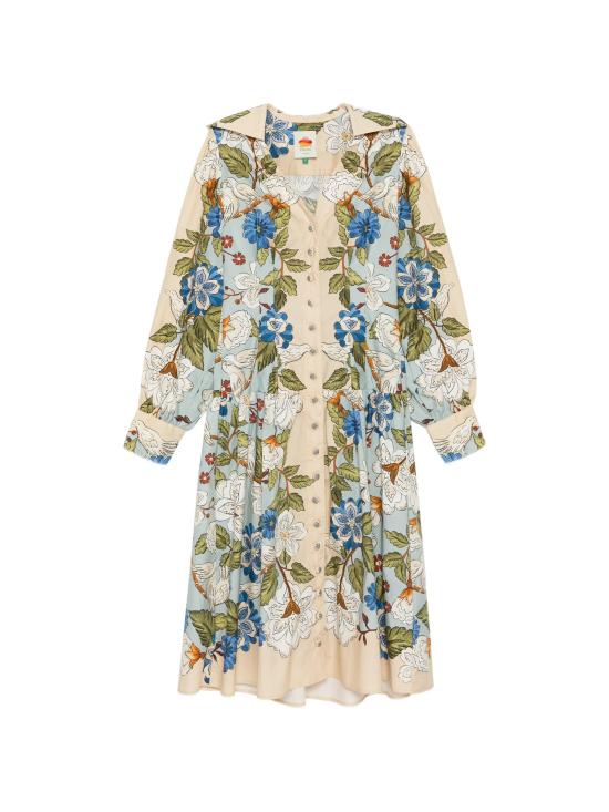 26SS 팜 리오 미디 원피스 328824 26046 GARDEN SCARF BLUE