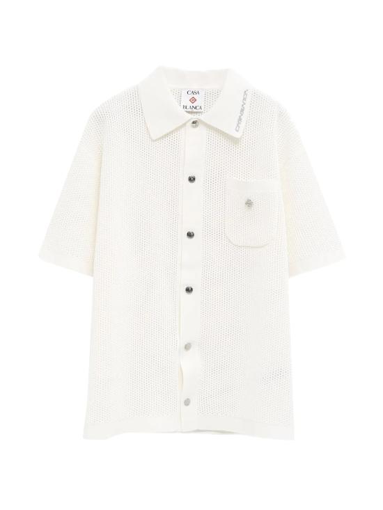 26SS 카사블랑카 긴팔 셔츠 MSS26KW133803 WHITE