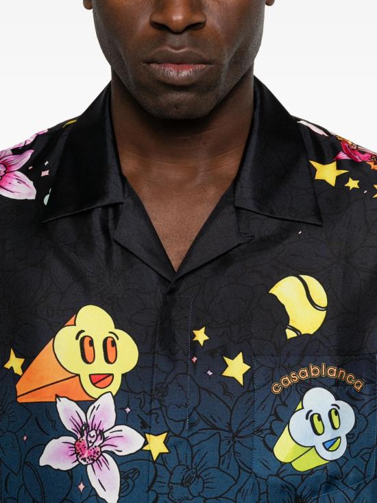 26SS 카사블랑카 긴팔 셔츠 MSS26SH00303 GRAFFITI REPEAT - CASABLANCA