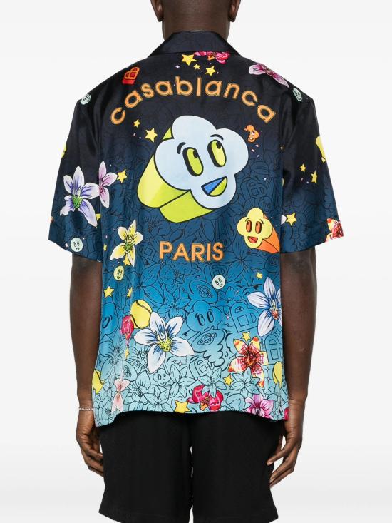 26SS 카사블랑카 긴팔 셔츠 MSS26SH00303 GRAFFITI REPEAT - CASABLANCA