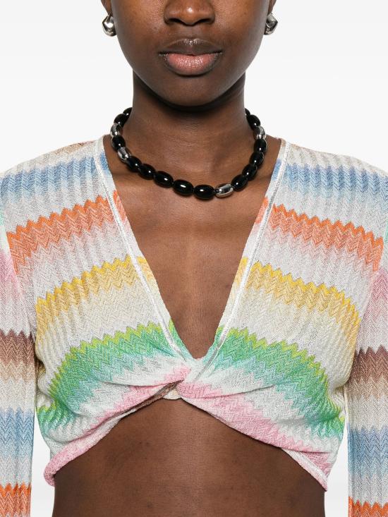 26SS 미소니 긴팔 티셔츠 MS26SK02BR014G SM9X2 MULTI - MISSONI