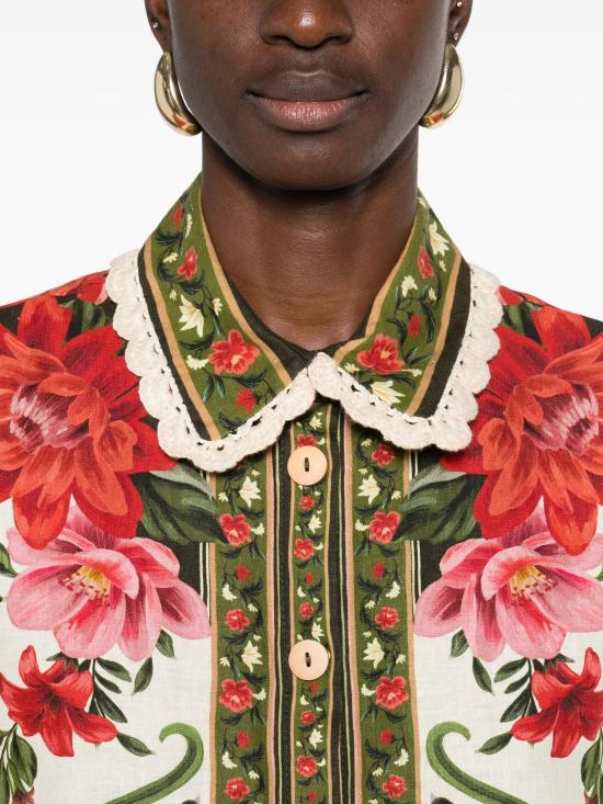 26SS 팜 리오 셔츠 344169 26106 FLORAL PAULA BLACK - FARM RIO