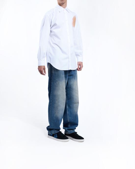 25FW 모스키노 긴팔 셔츠 0208 5235 1001 BIANCO MULTI - MOSCHINO