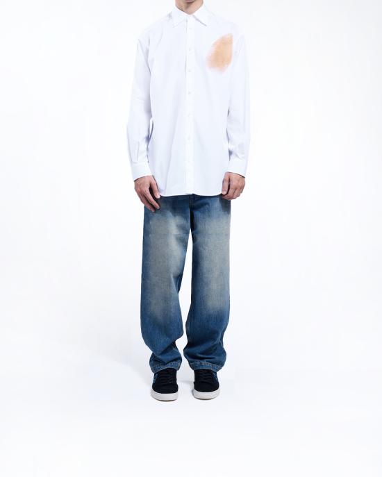 25FW 모스키노 긴팔 셔츠 0208 5235 1001 BIANCO MULTI - MOSCHINO