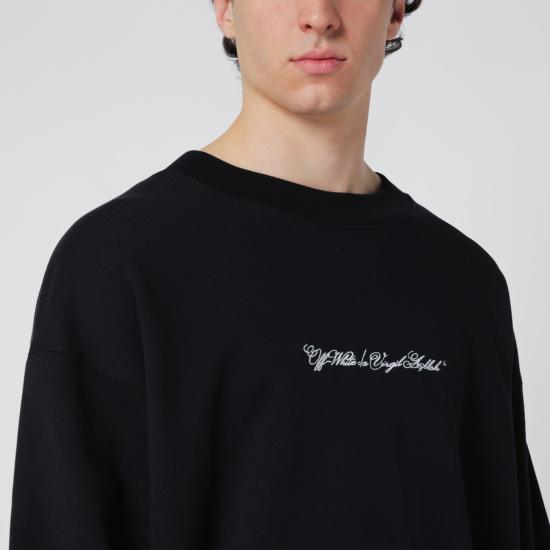 26SS 오프화이트 긴팔 티셔츠 OMBA054S26FLE001 Black - OFF WHITE