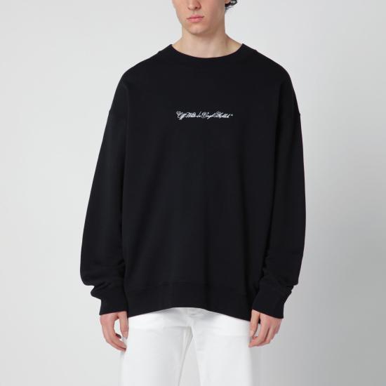 26SS 오프화이트 긴팔 티셔츠 OMBA054S26FLE001 Black