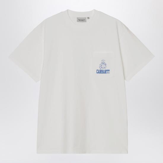 26SS 칼하트 WIP 숏슬리브 폰드 코프스 포켓 티셔츠 I036199CO White