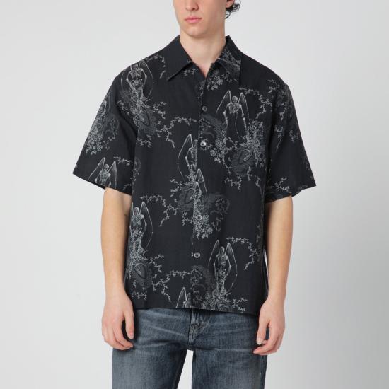 26SS 아워레가시 에브리 셔츠 숏슬리브 데스 페이즐리 프린트 M2262EDPCO Black