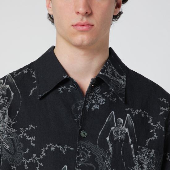 26SS 아워레가시 에브리 셔츠 숏슬리브 데스 페이즐리 프린트 M2262EDPCO Black - OUR LEGACY