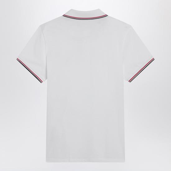 26SS 몽클레어 트리밍 코튼 피케 폴로 셔츠 8A7030084556 White - MONCLER