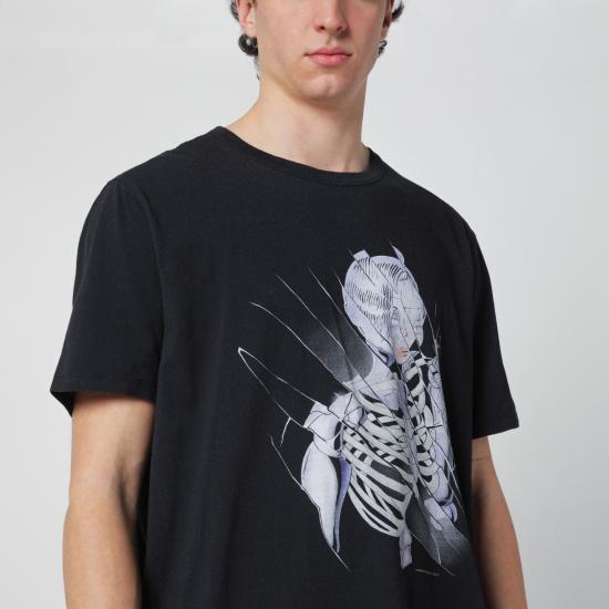 26SS 아워레가시 뉴 박스 티셔츠 사이버네틱 엔젤 프린트 M2266NCCO Black - OUR LEGACY