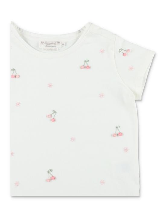 26SS [키즈] 봉쁘앙 티셔츠 S06GTSK00009 102 MILK WHITE - BONPOINT