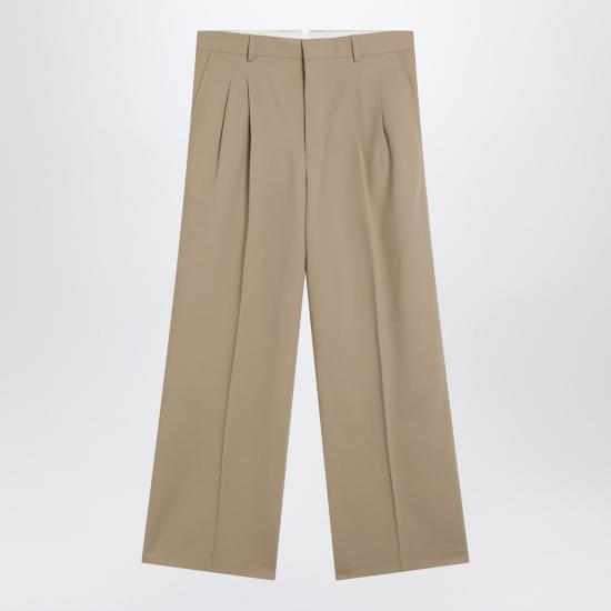 26SS 아미 뉴 울 로우 웨이스트 와이드 트라우저 HTR860WV0194 Beige