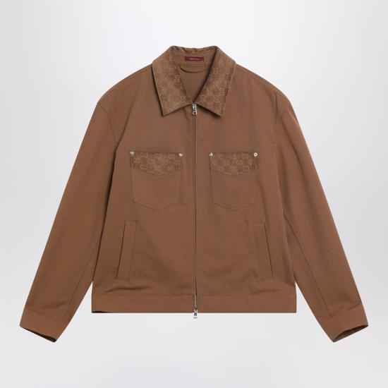 26SS 구찌 GG 디테일 집업 자켓 854304ZAUJI Brown