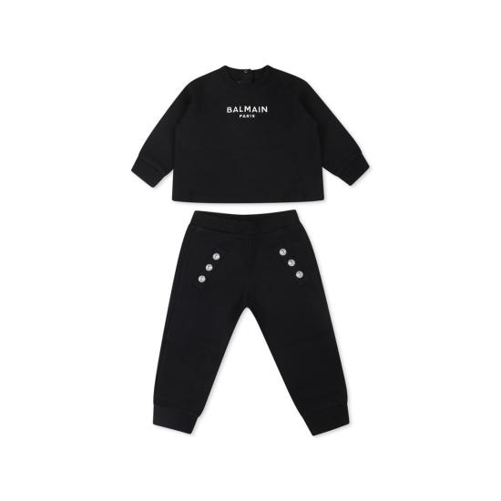  [키즈] 발망 트레이닝 웨어 로고 아동용 스웨트셔츠 및  세트 (블랙)