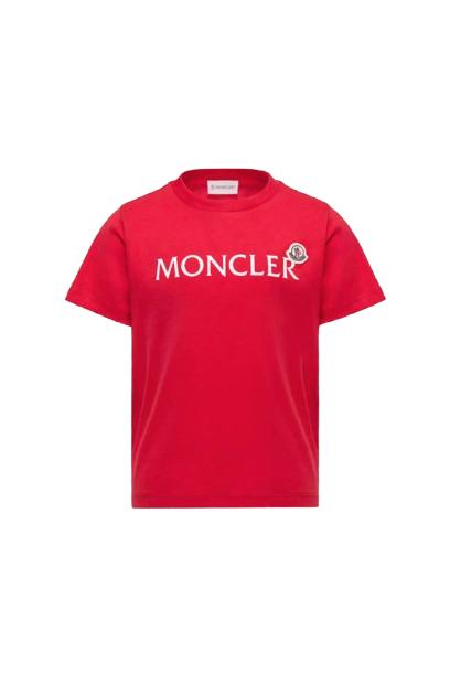 26SS [키즈] 몽클레어 티셔츠 L1954 8C00010 89AFV 455 Red