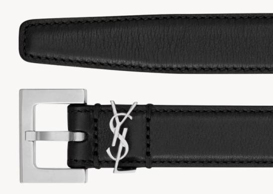 26SS 생로랑 카산드라 씬 스퀘어 버클 벨트 554465BOO0N 1000 NERO - SAINT LAURENT