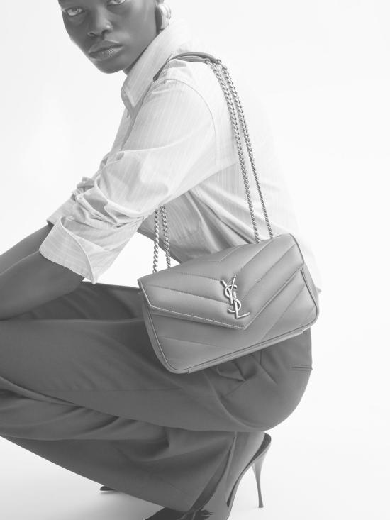 26SS 생로랑 루루 마틀라세 램스킨 스몰 숄더백 801437AAEAX 1000 Black - SAINT LAURENT