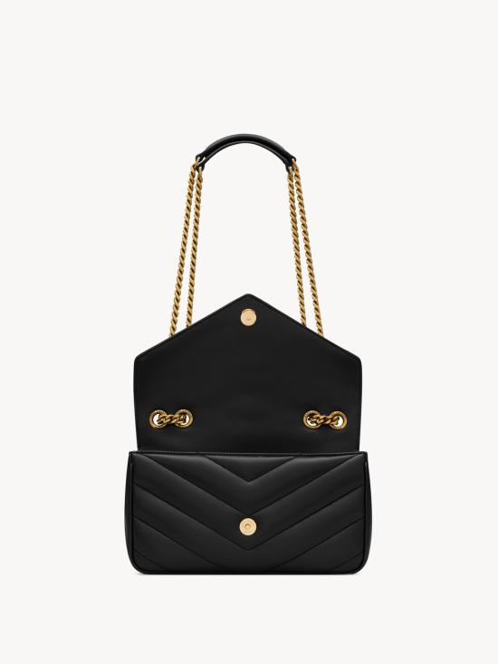 26SS 생로랑 루루 마틀라세 램스킨 스몰 숄더백 801437AAEAX 1000 Black - SAINT LAURENT