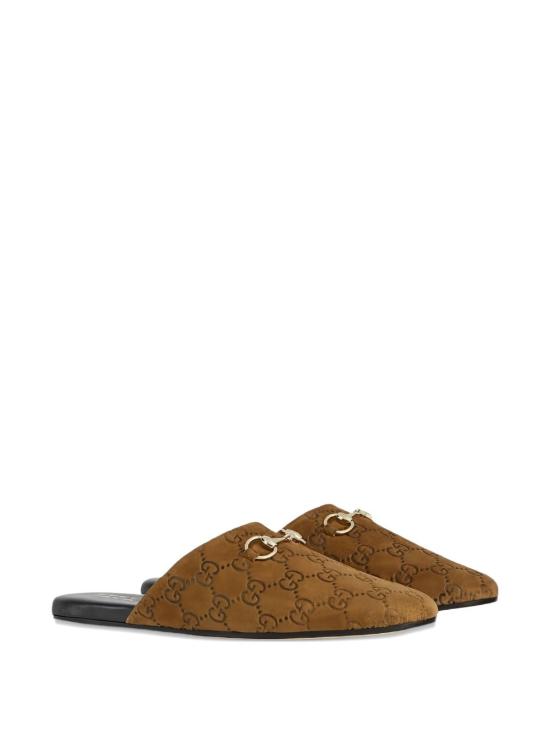 25FW 구찌 홀스빗 스웨이드 뮬 849565 AAFQV2118 Pepper brown - GUCCI