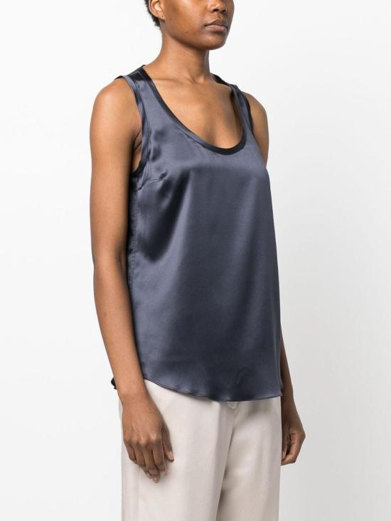 26SS 브루넬로 쿠치넬리 실크 탱크 탑 M0C59E0600C8901 Light Blue - BRUNELLO CUCINELLI