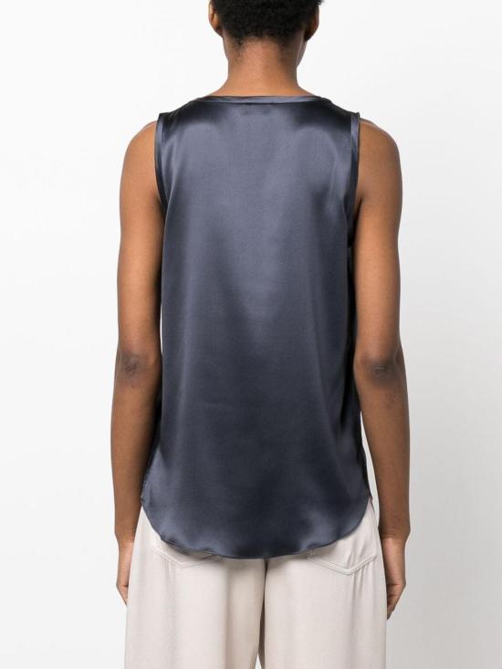 26SS 브루넬로 쿠치넬리 실크 탱크 탑 M0C59E0600C8901 Light Blue - BRUNELLO CUCINELLI