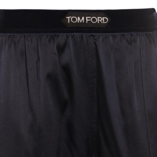 25FW 톰포드 로고 밴딩 파자마 팬츠 PAW397FAX881HB840 Black - TOMFORD