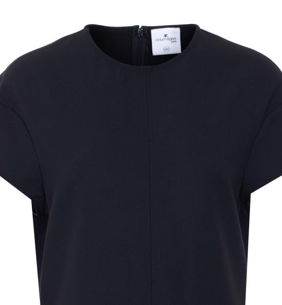 26SS 쿠레쥬 반팔 티셔츠 126CRO790PL0170 9999 Black - COURREGES