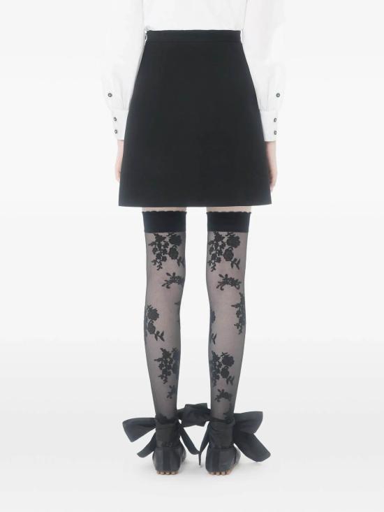 26SS 발렌티노 가라바니 미디 스커트 BRAEH21CF0N0 Black - VALENTINO GARAVANI