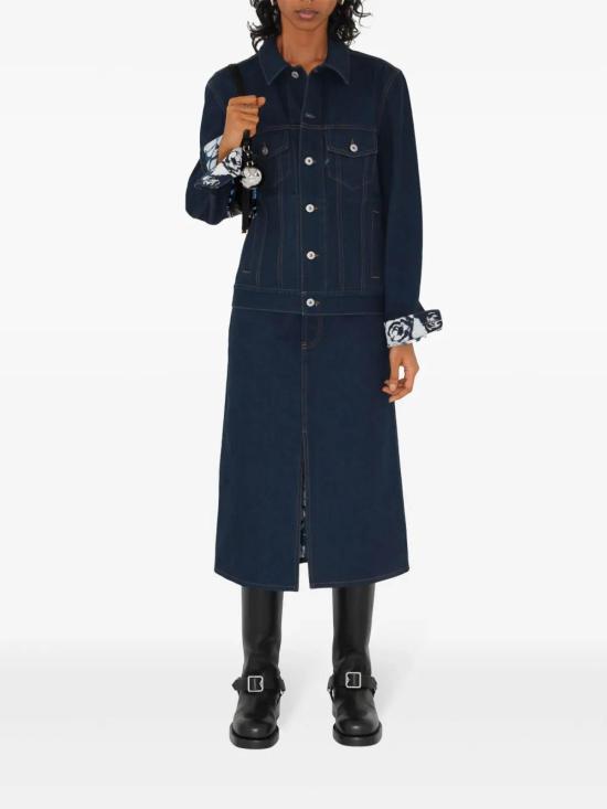  버버리 롱 스커트 8083654 Blue - BURBERRY