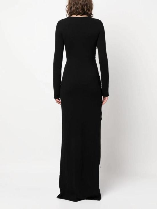  생로랑 롱 원피스 756838Y76FL1000 BLACK - SAINT LAURENT