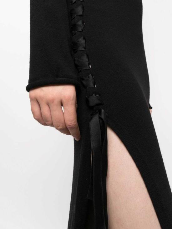  생로랑 롱 원피스 756838Y76FL1000 BLACK - SAINT LAURENT