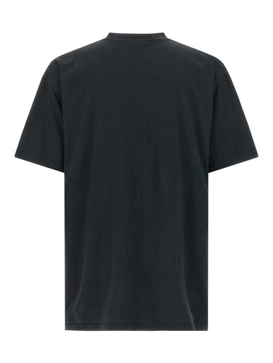 26SS 발렌시아가 로고 오버사이즈 코튼 티셔츠 850345TTVT43363 Black - BALENCIAGA