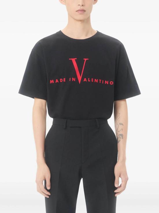 26SS 발렌티노 가라바니 반팔 티셔츠 VMG16PBAQONR Black - VALENTINO GARAVANI