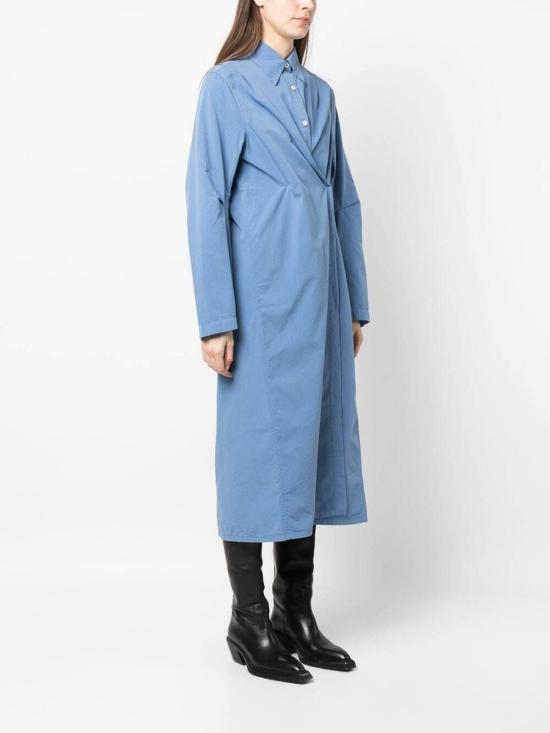  아워레가시 미디 스커트 W2237MAANTIQUEBLACKPEACHEDCUPRO Blue - OUR LEGACY