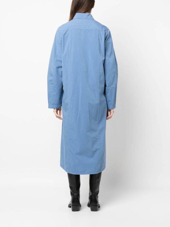  아워레가시 미디 스커트 W2237MAANTIQUEBLACKPEACHEDCUPRO Blue - OUR LEGACY