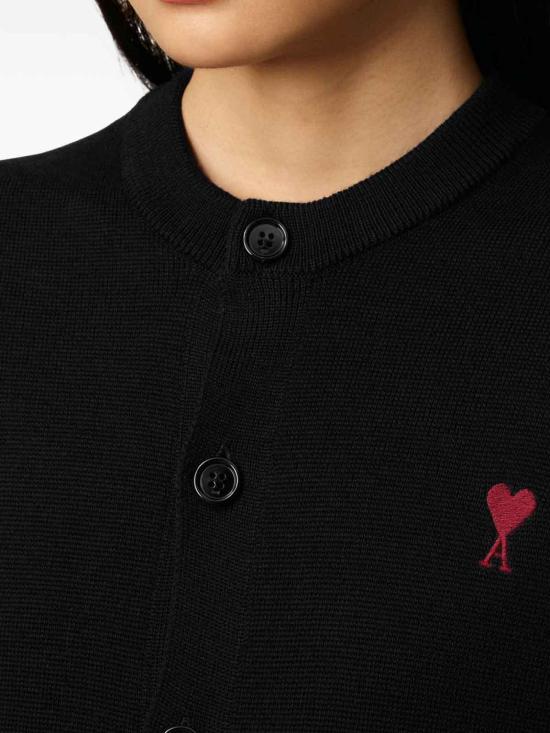 26SS 아미 크루넥 울 가디건 FKC361001009 Black - AMI