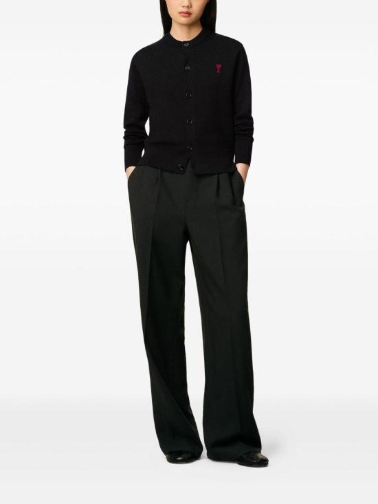 26SS 아미 크루넥 울 가디건 FKC361001009 Black - AMI