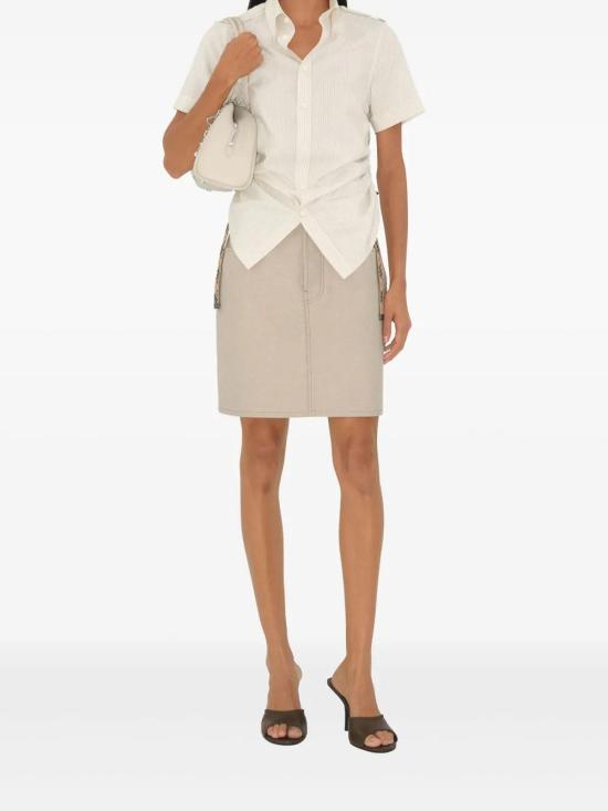 25SS 버버리 미디 스커트 8105522 Beige - BURBERRY
