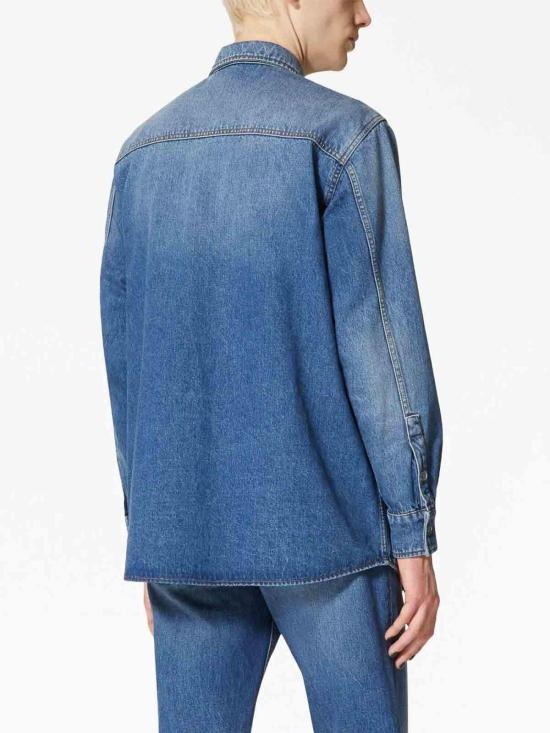  발렌티노 가라바니 데님 셔츠 VDB02H9EW558 Blue - VALENTINO GARAVANI
